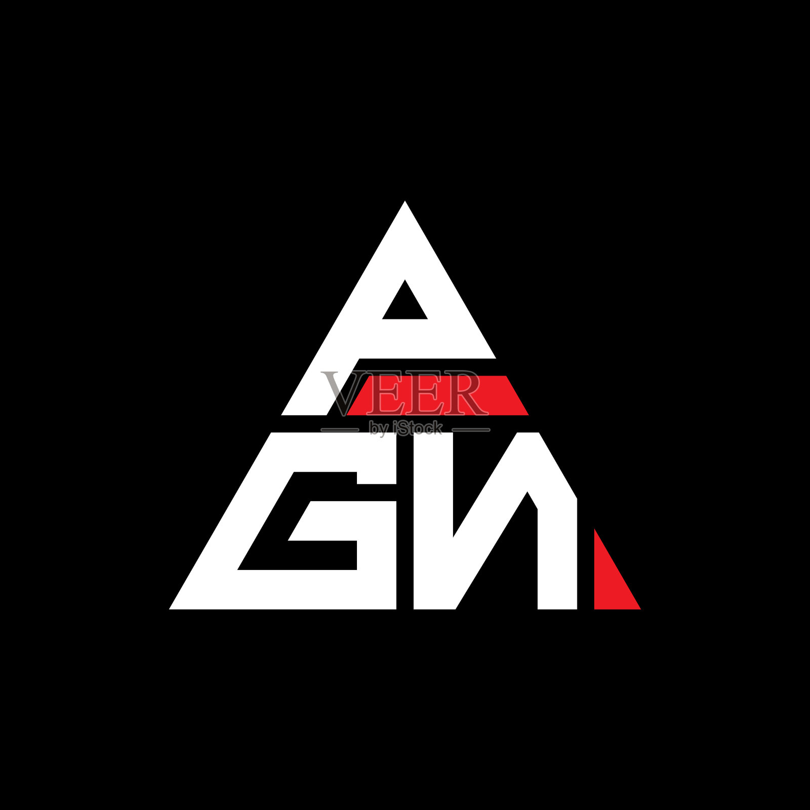 PGN三角形字母标志设计采用三角形插画图片素材