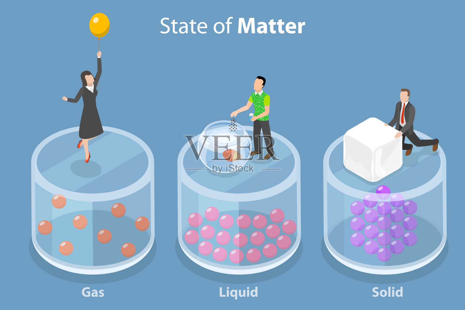 三维等距平面矢量概念说明的状态的物质插画图片素材