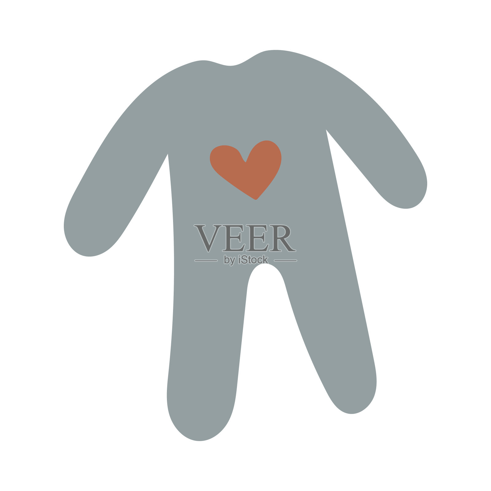 婴儿紧身衣，波西米亚风格。插画图片素材