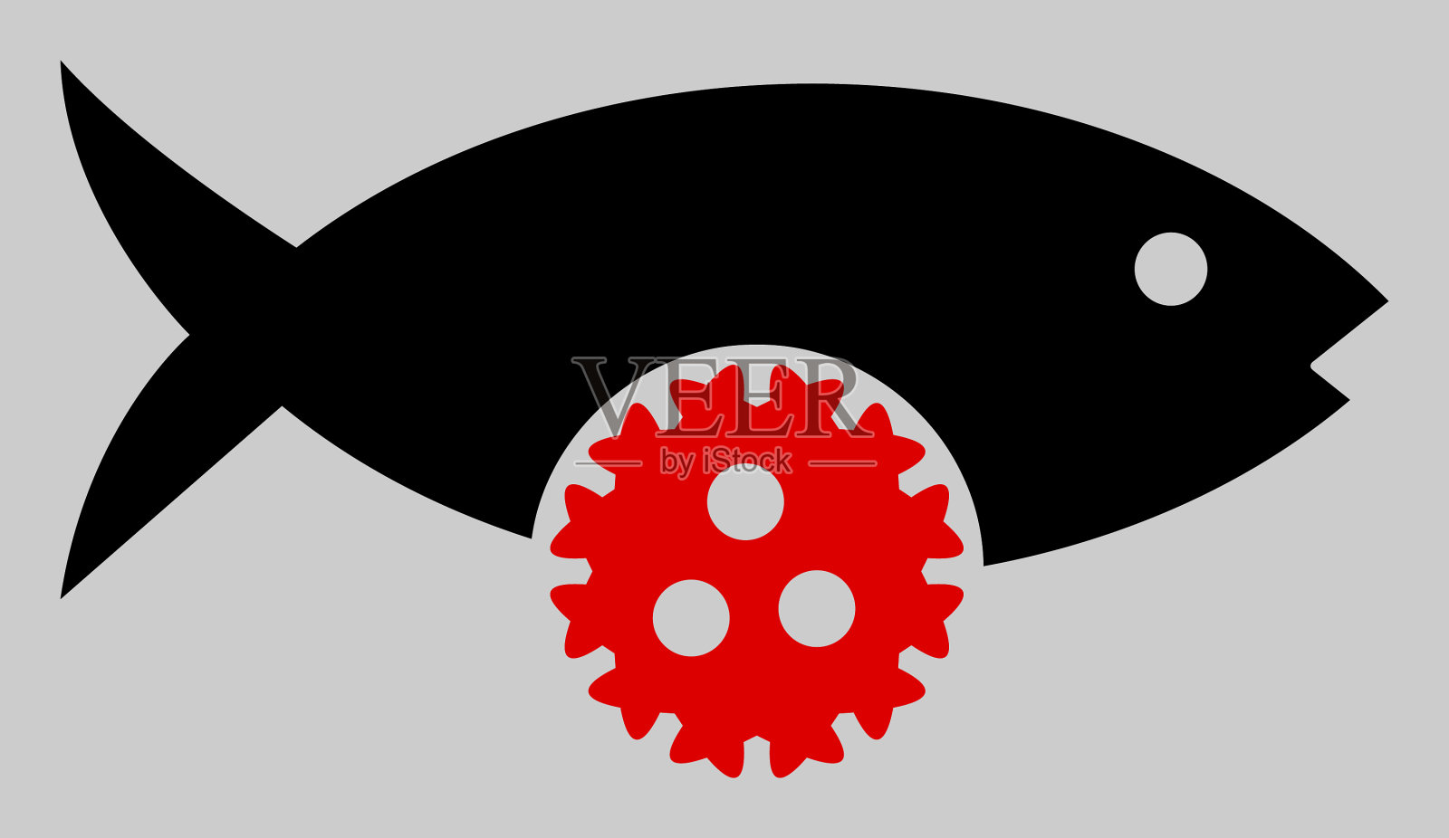 鱼类病毒图标插画图片素材