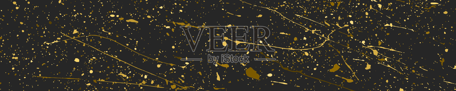 金色闪光纹理孤立在黑色。插画图片素材