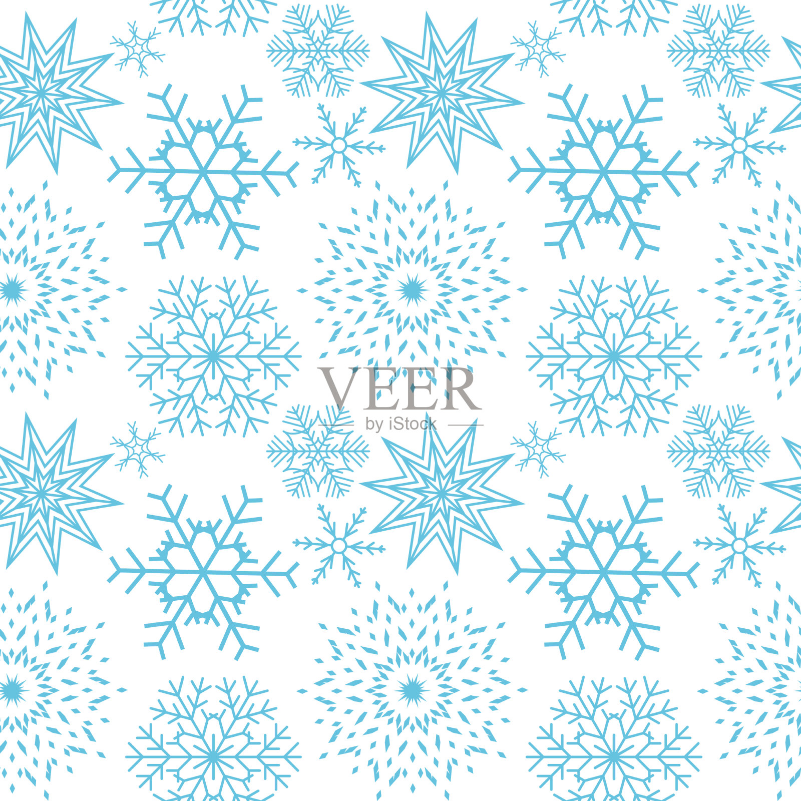 抽象的圣诞节和新年无缝衔接插画图片素材