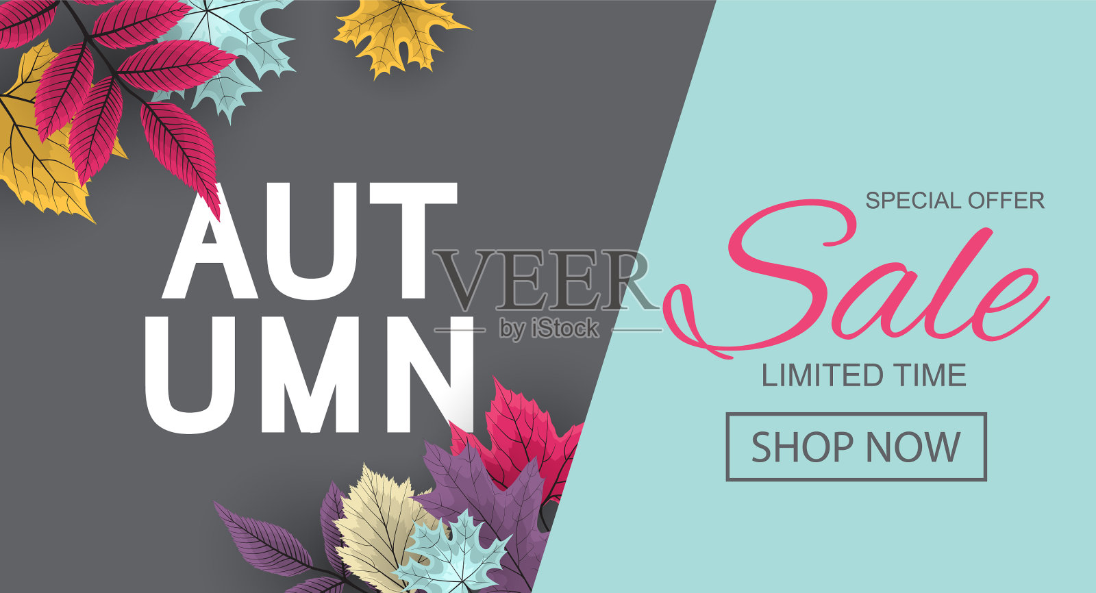 摘要秋季销售背景与下降插画图片素材