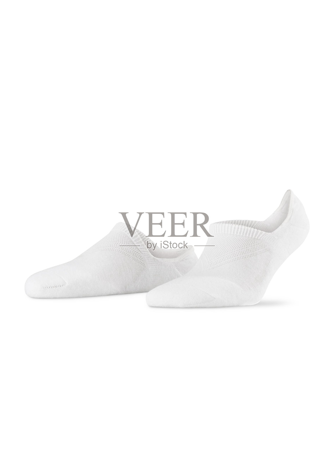 白色短迷你袜子模型设计孤立的白色背景。一套短袜子为运动作为模拟和标签的广告，标志，品牌。双运动棉袜照片摄影图片