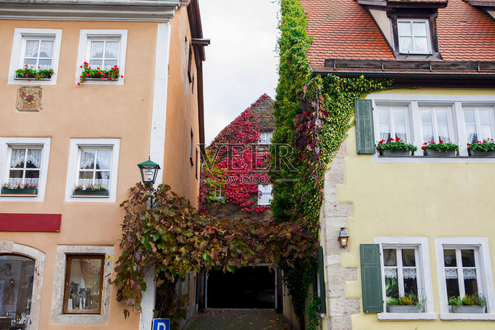 德国，巴伐利亚，罗滕堡，古代建筑照片摄影图片