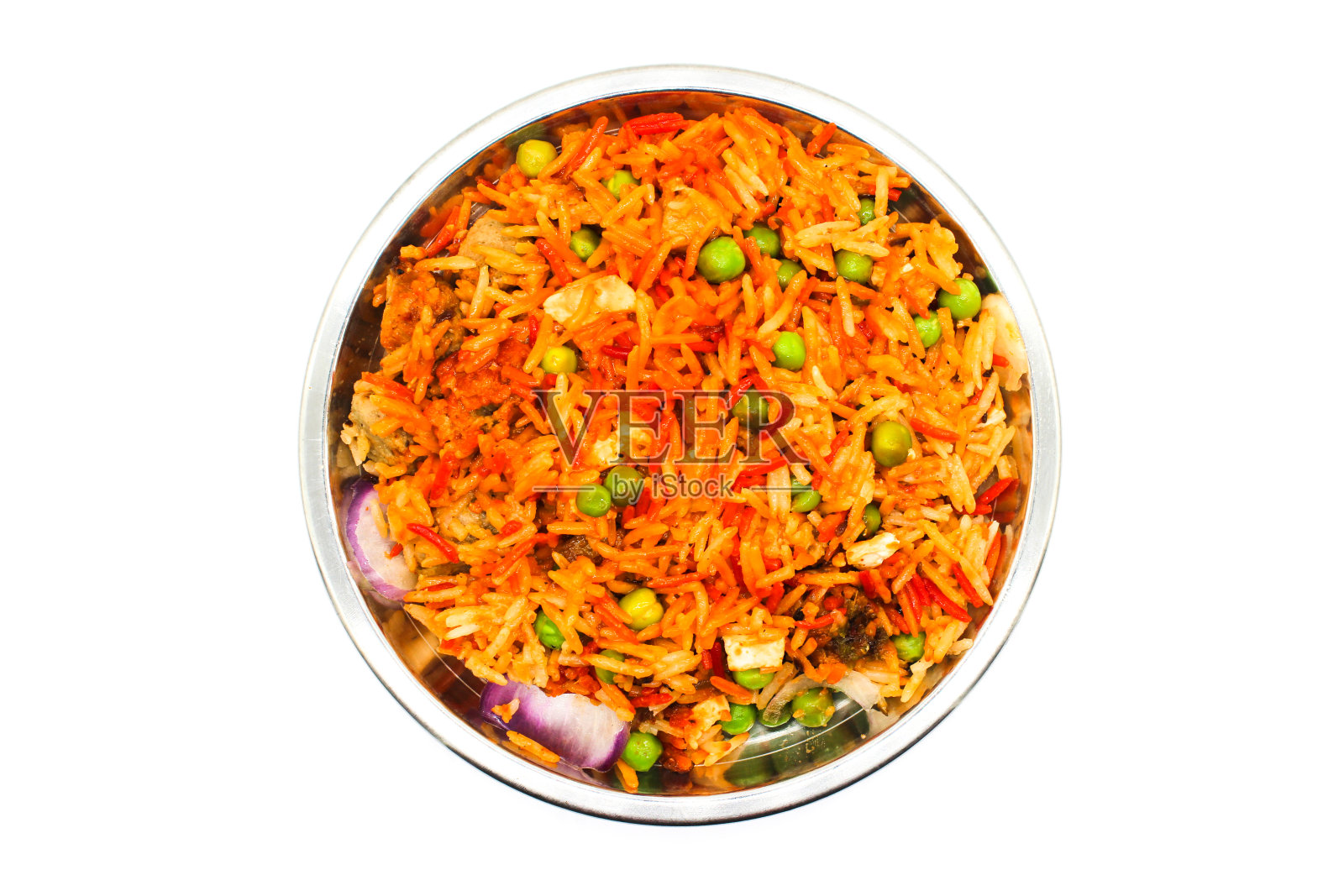 蔬菜印度香饭食谱图片，有选择性的重点照片摄影图片