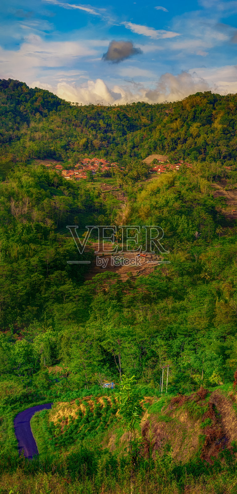 西爪哇的西雷迈山与自然照片摄影图片