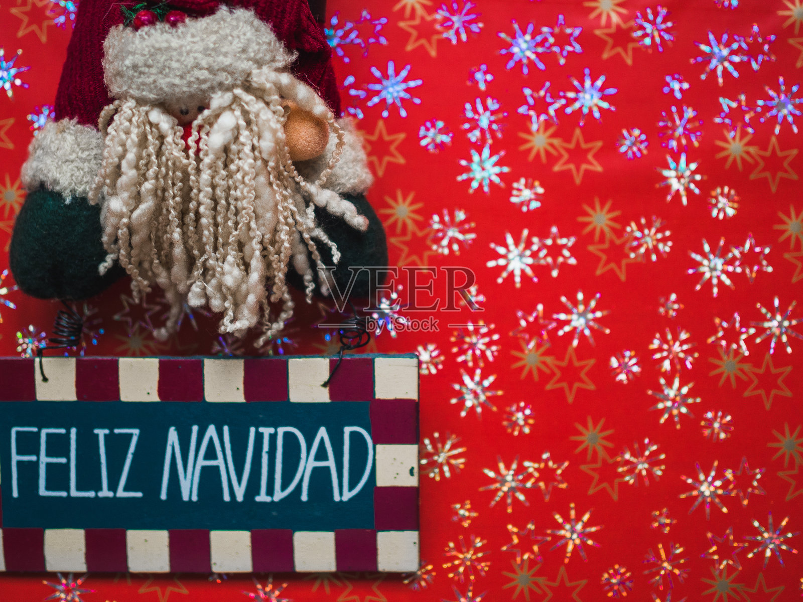 圣诞背景和圣诞老人的玩偶。本空间照片摄影图片