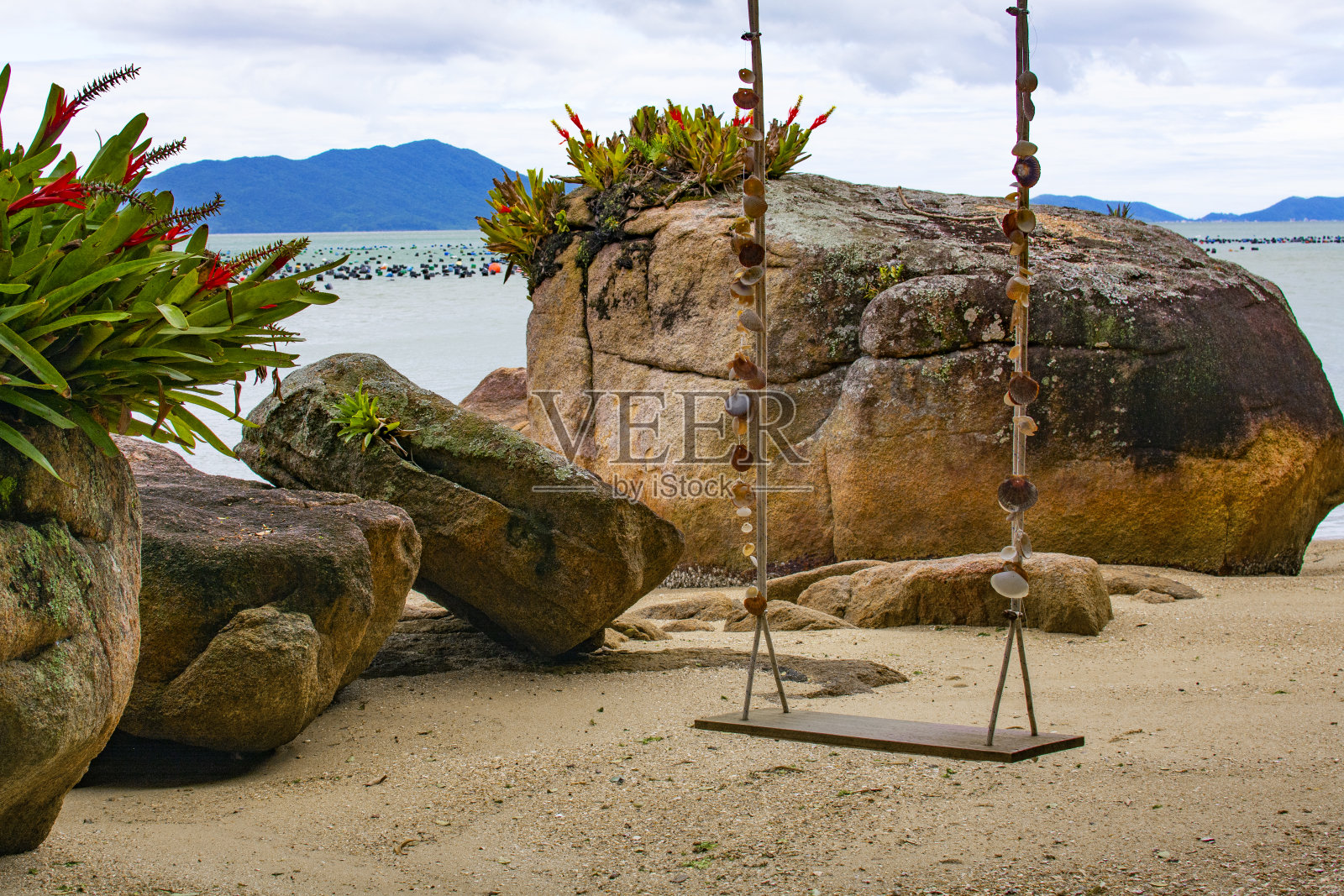 巴西圣卡塔琳娜欢迎海滩塞尔索·拉莫斯总督的美丽风景照片摄影图片