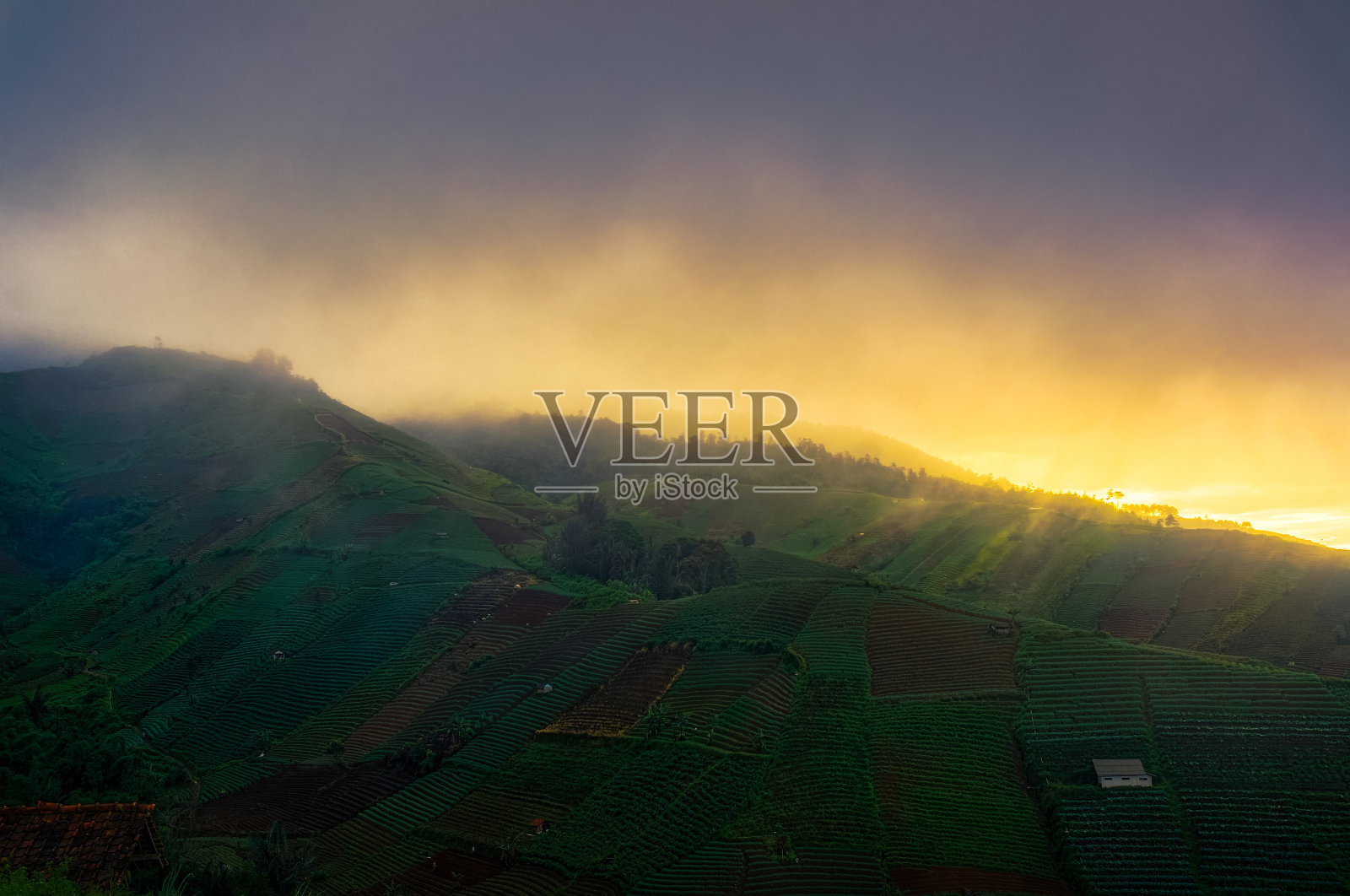 西爪哇的西雷迈山与自然照片摄影图片