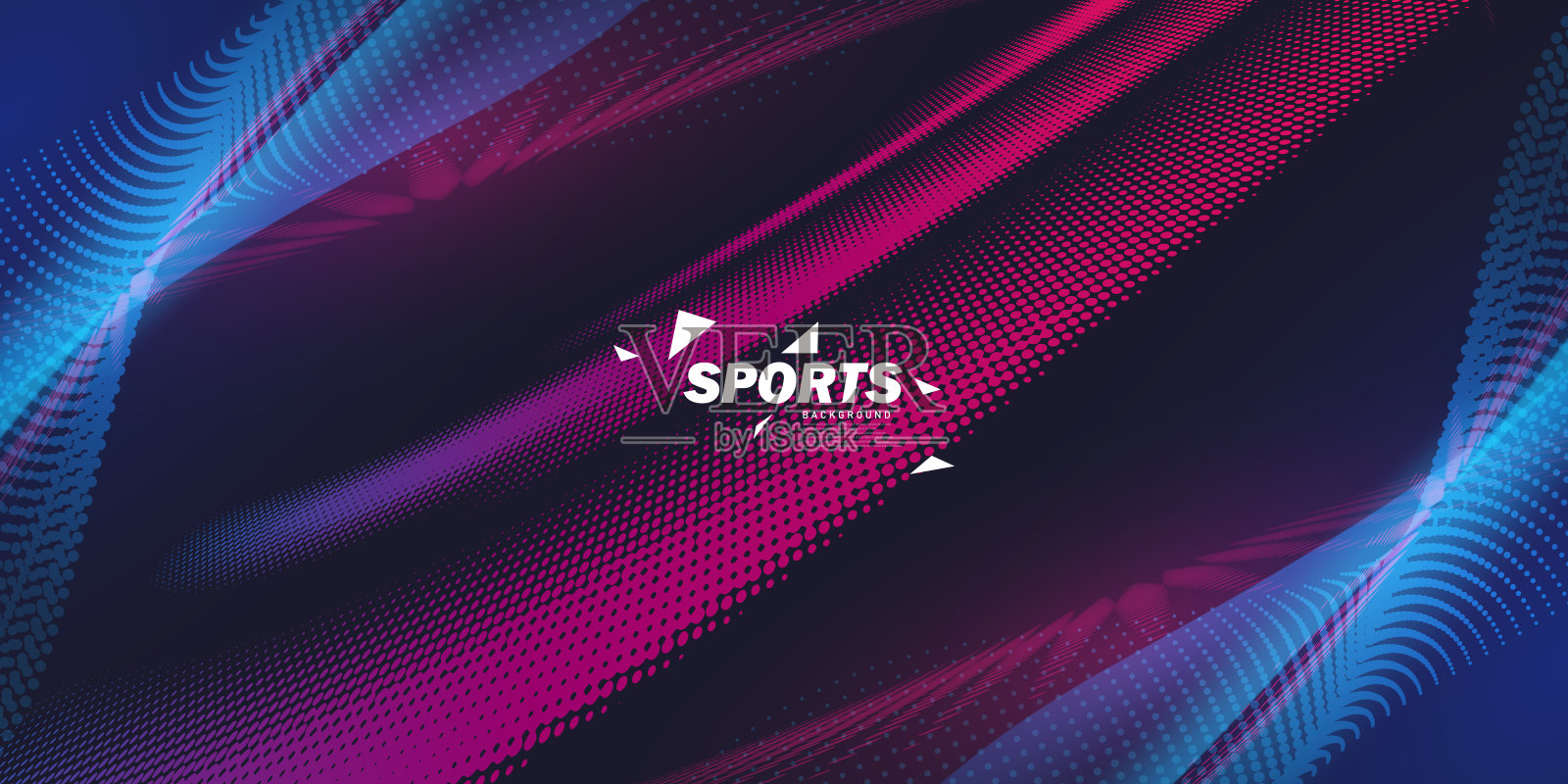 抽象的运动背景与运动元素与美丽的动态照明效果。插画图片素材