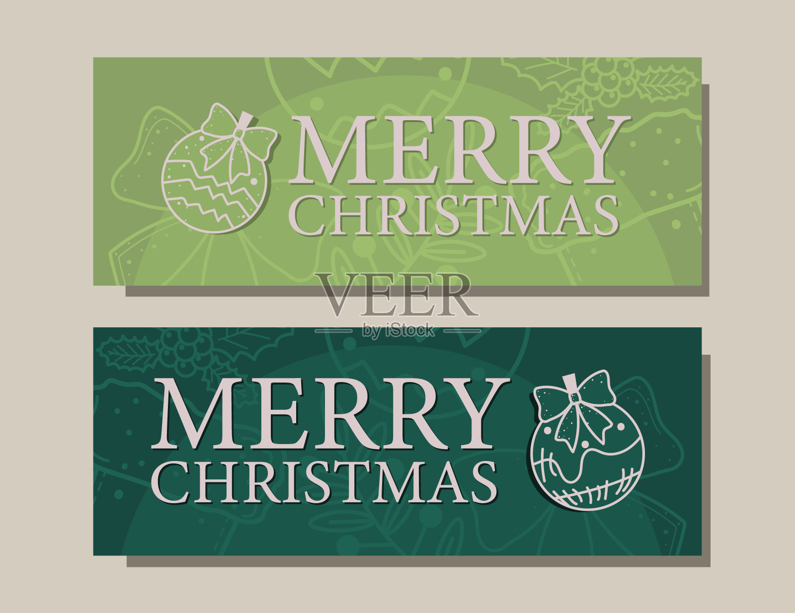 圣诞快乐横幅设计模板素材