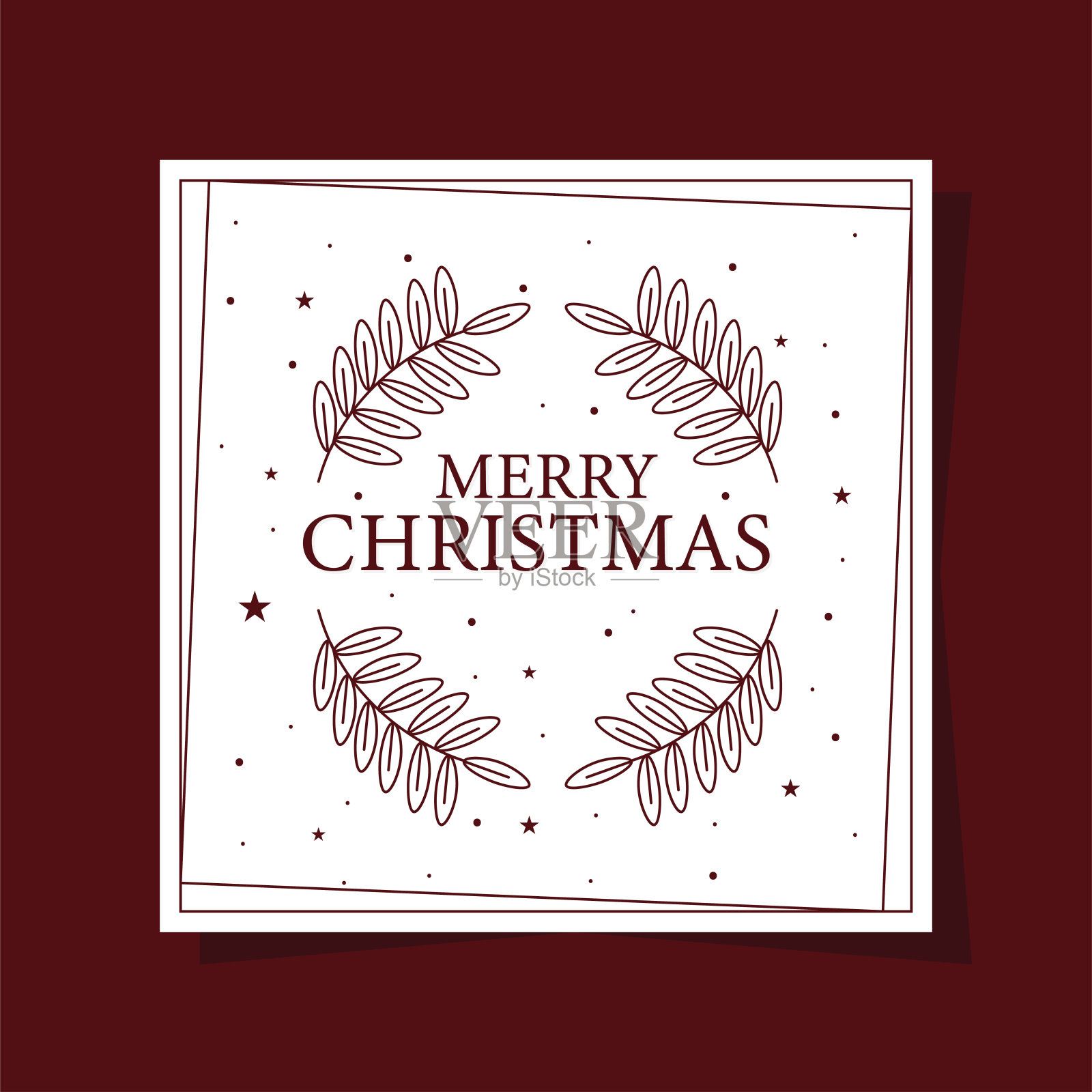 圣诞快乐卡设计模板素材