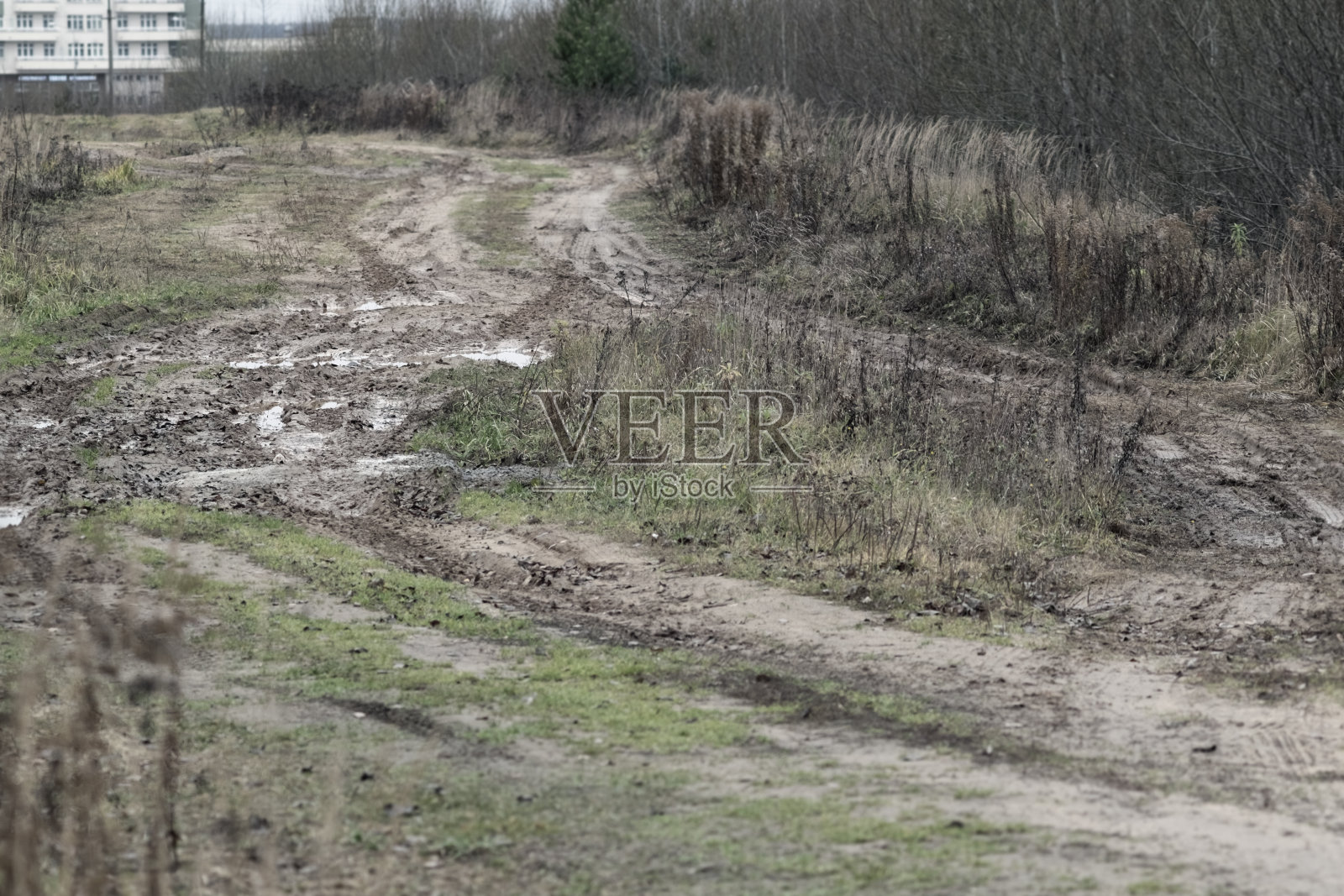 泥泞的道路照片摄影图片