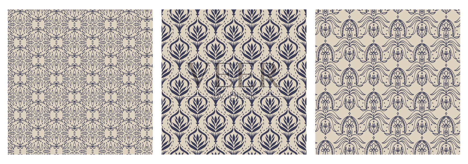 时尚明亮的插图与形状，涂鸦，线条。插画图片素材