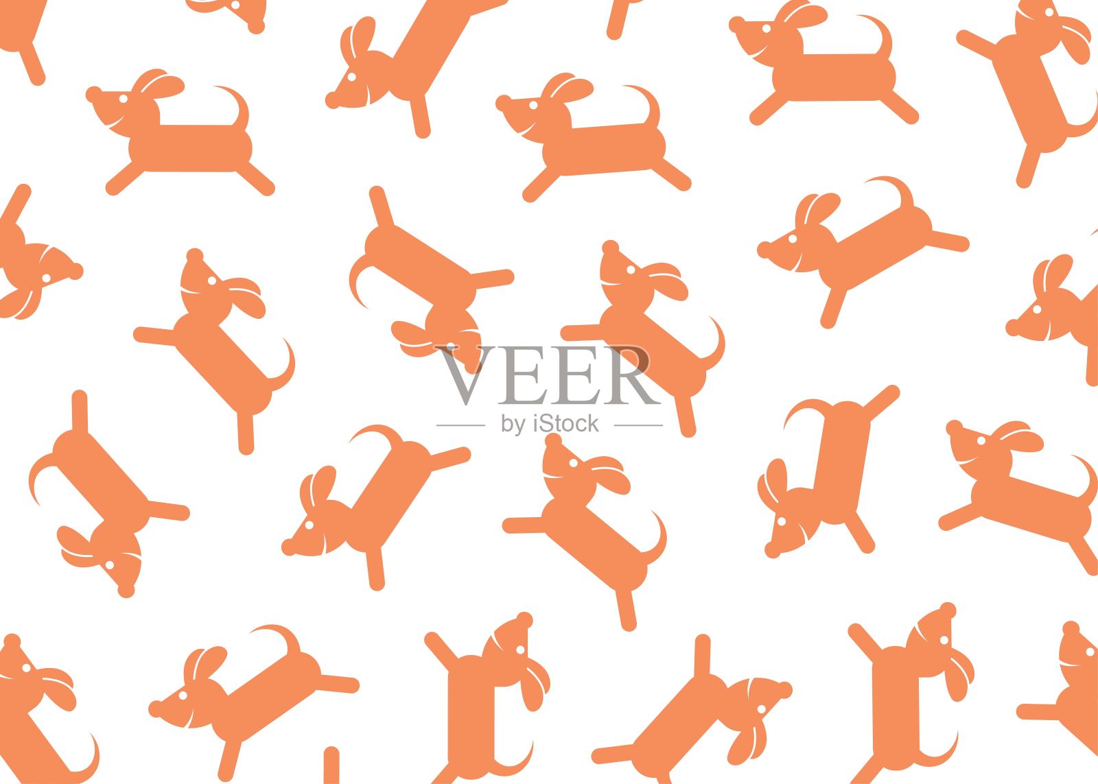 流线型的狗的形象。轮廓。纹理。插画图片素材