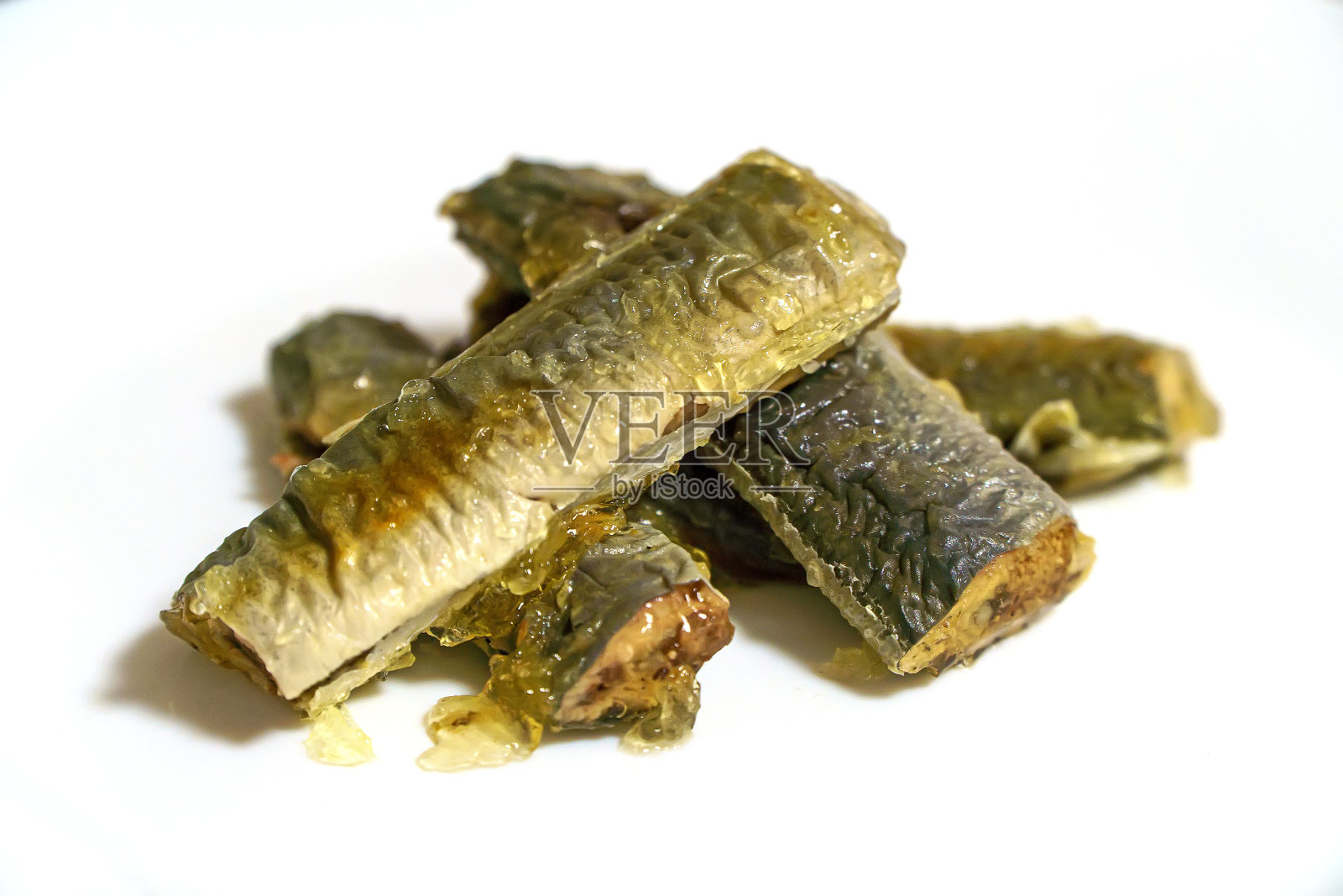 自制炸七鳃鱼配腌料。照片摄影图片