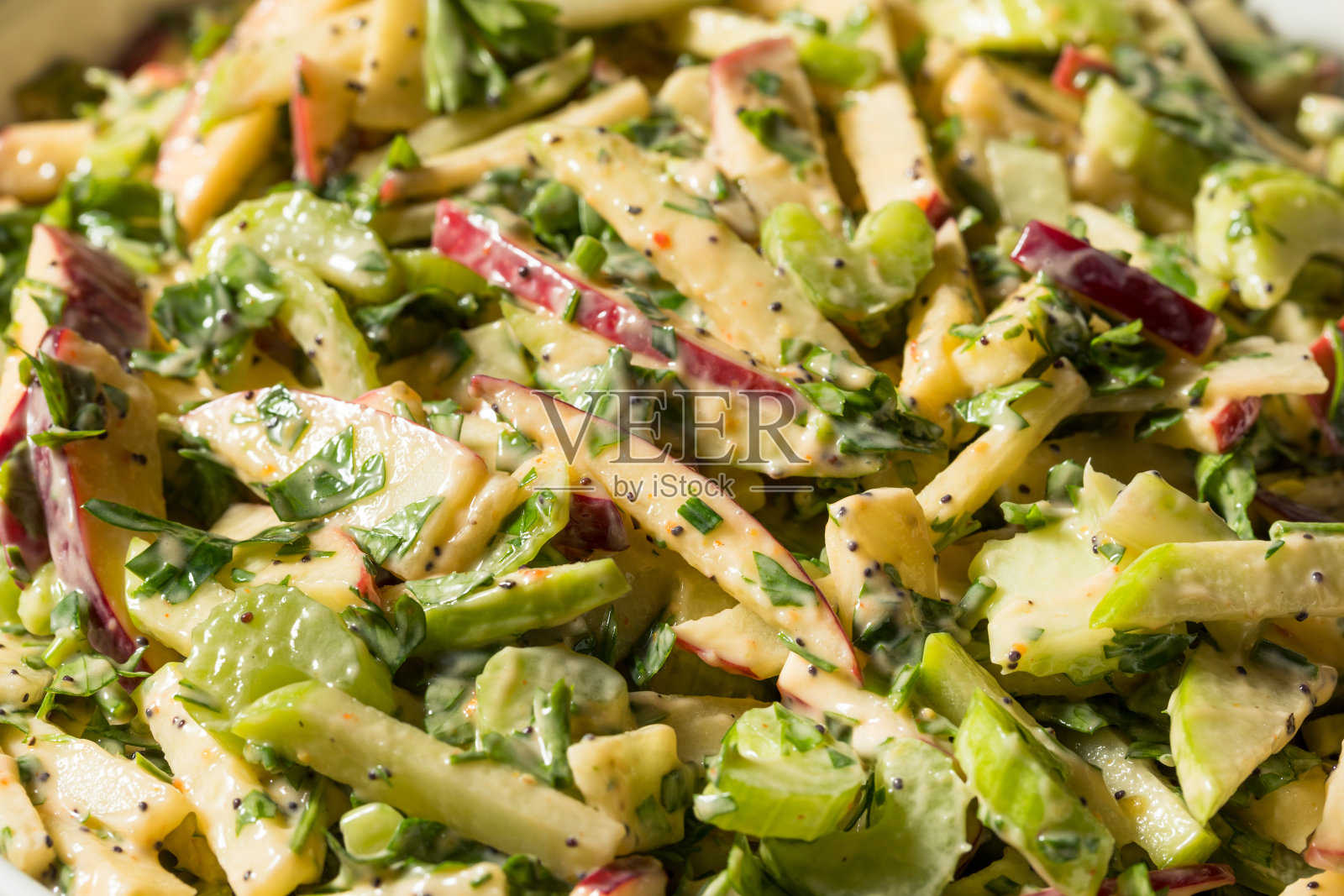 有机自制苹果沙拉照片摄影图片