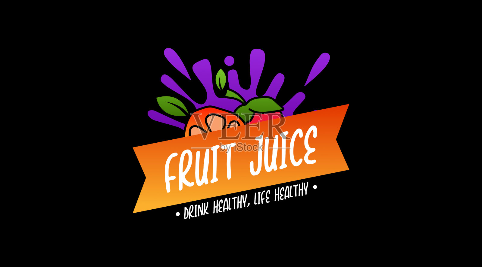 果汁饮料标志模板向量插画图片素材