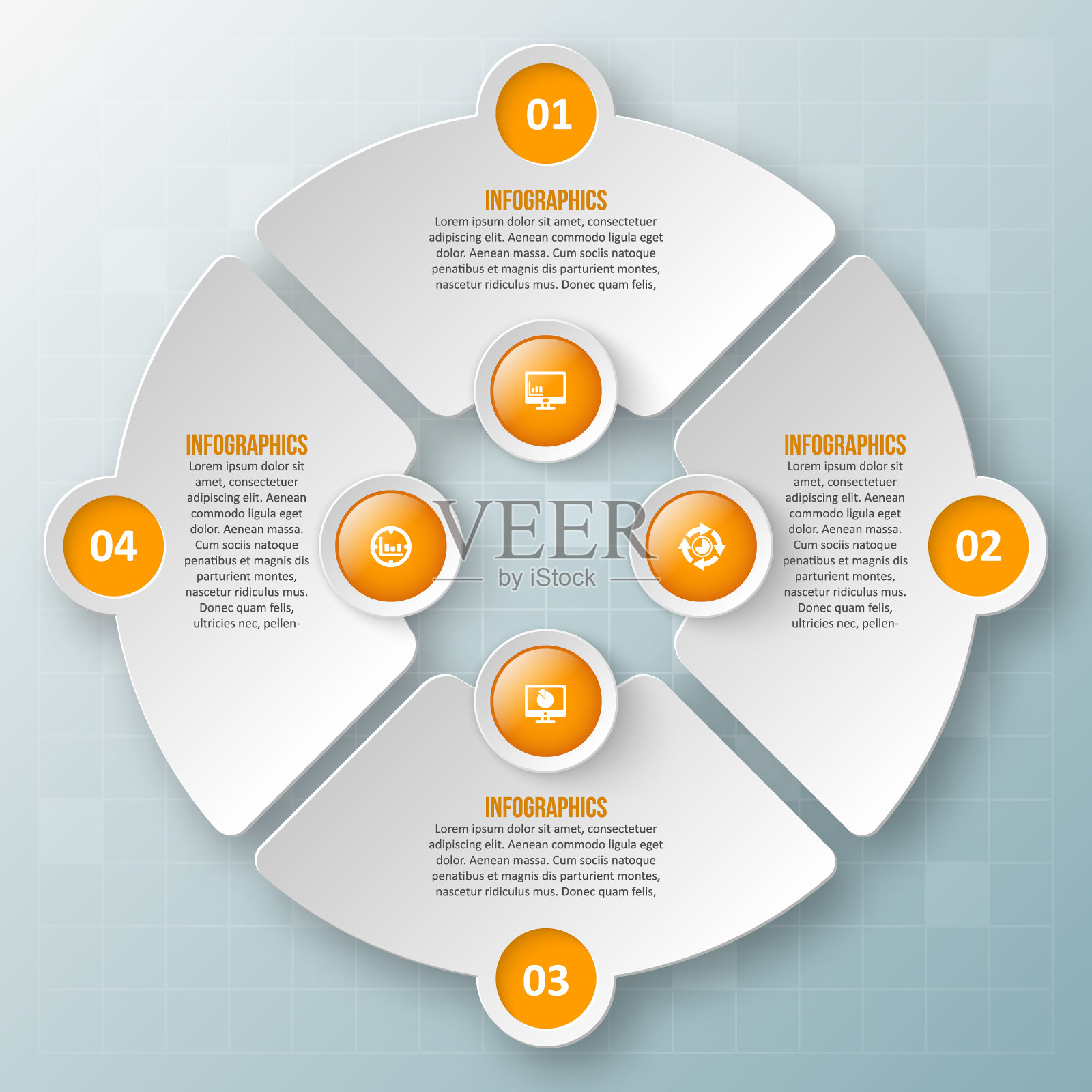 摘要三维纸张信息图。业务模板。矢量图插画图片素材
