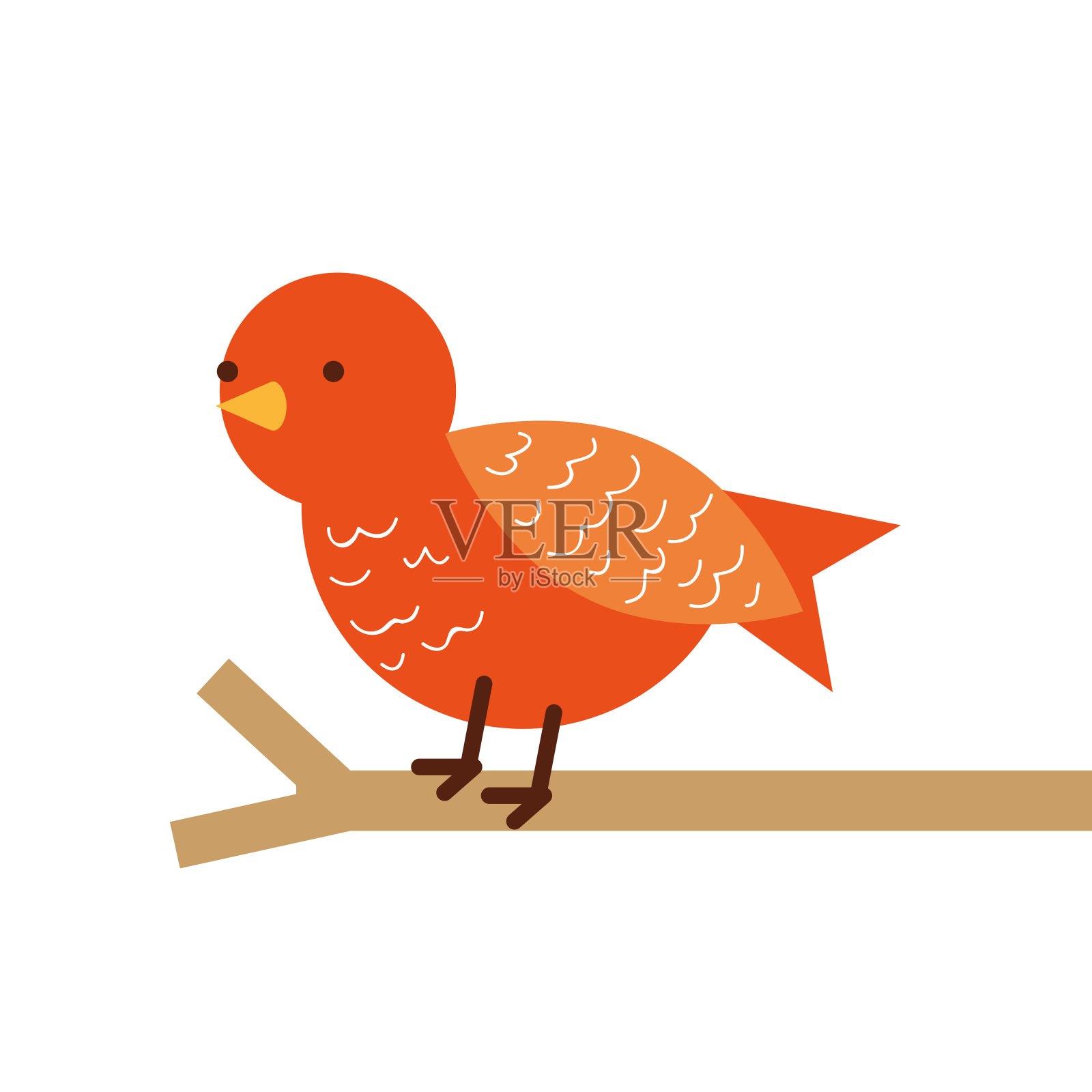 红鸟卡通设计元素图片