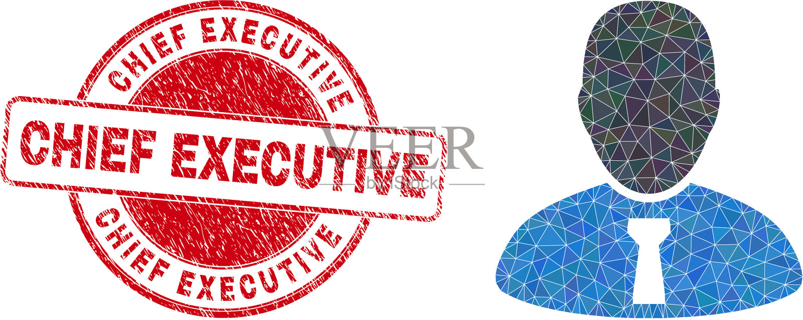 刻有总裁轮印章和印章插画图片素材