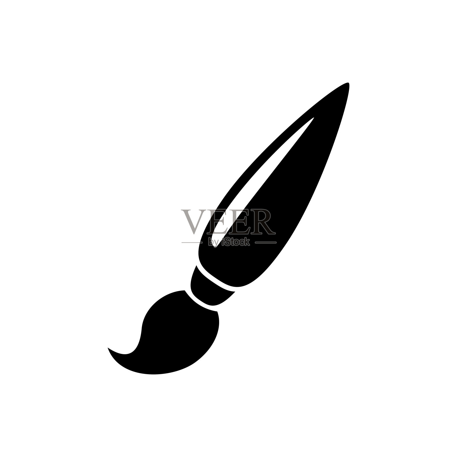 画笔图标。艺术的象征插画图片素材