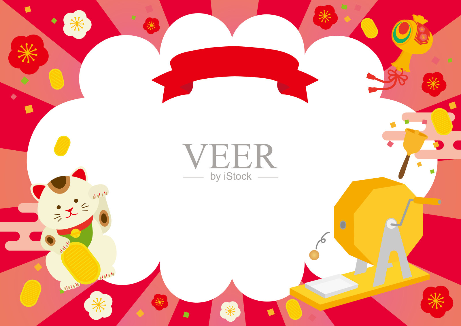 gara-pon彩票的插图海报插画图片素材