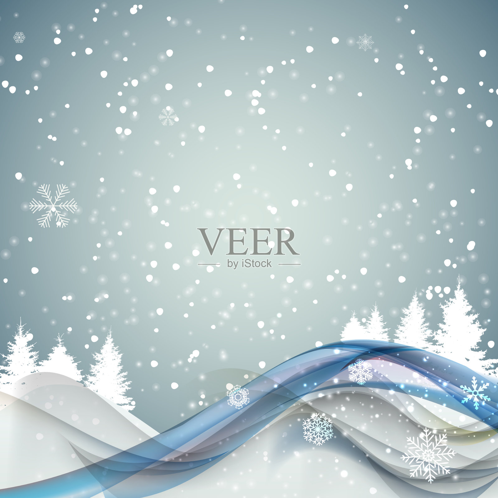 摘要圣诞节和新年的浪潮背景插画图片素材