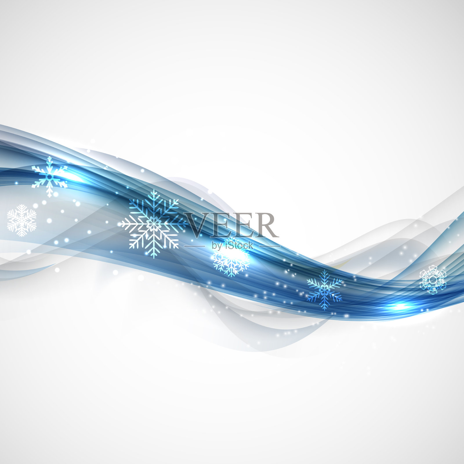 摘要圣诞节和新年的浪潮背景插画图片素材