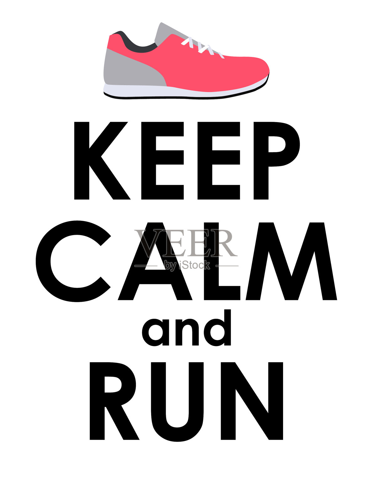 保持冷静，运行创意海报概念卡插画图片素材