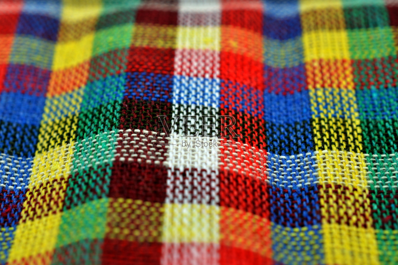 厨房抹布，彩色图案的织物照片摄影图片