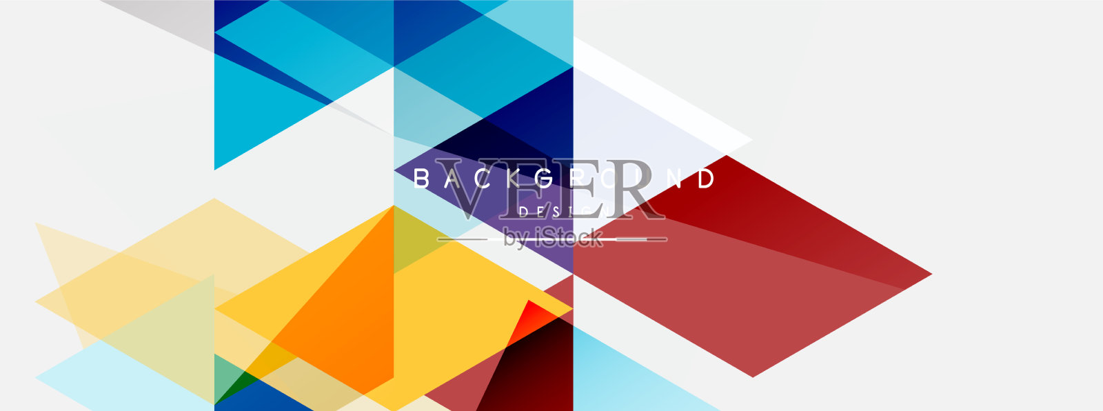 彩色三角形构成几何抽象插画图片素材