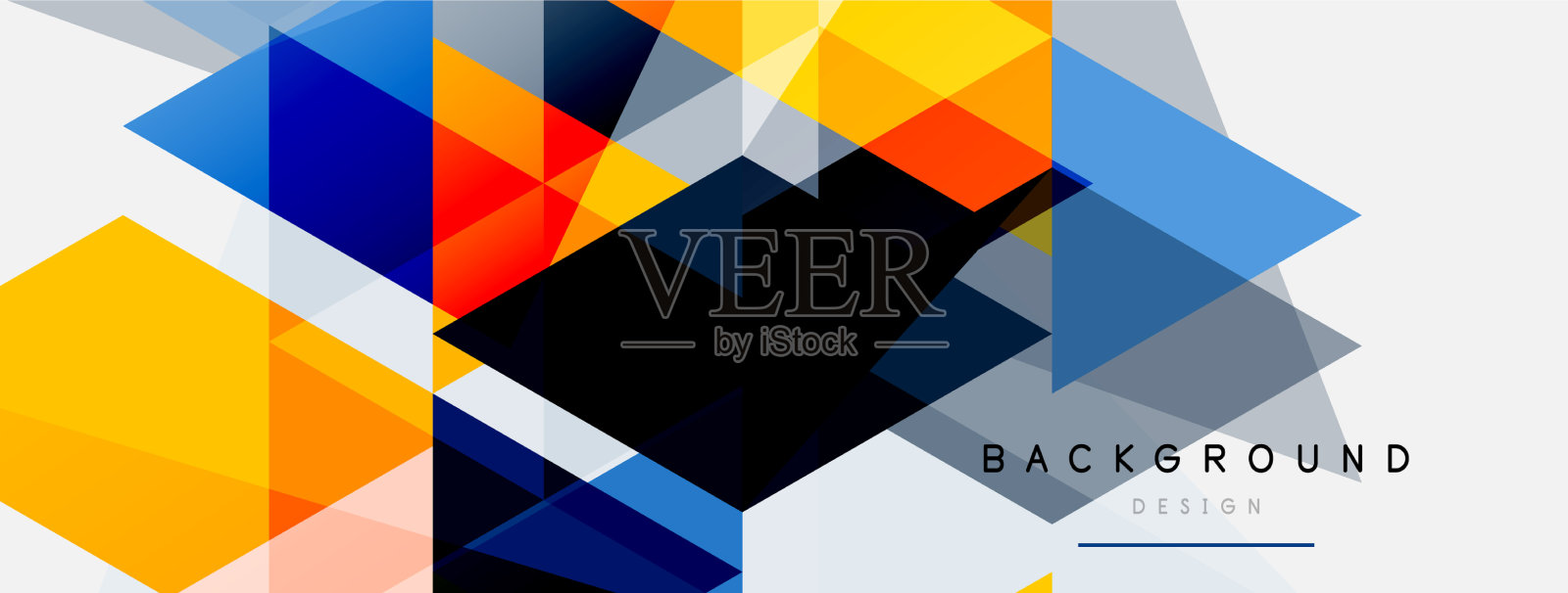 马赛克三角形几何背景技术或插画图片素材