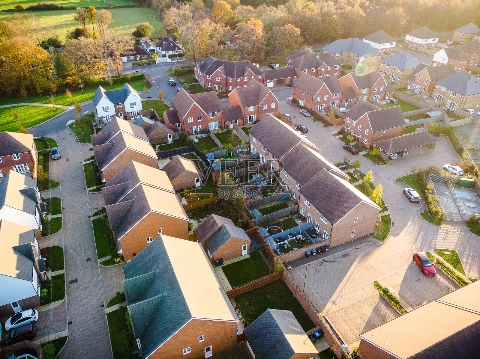 新建住宅区鸟瞰照片摄影图片