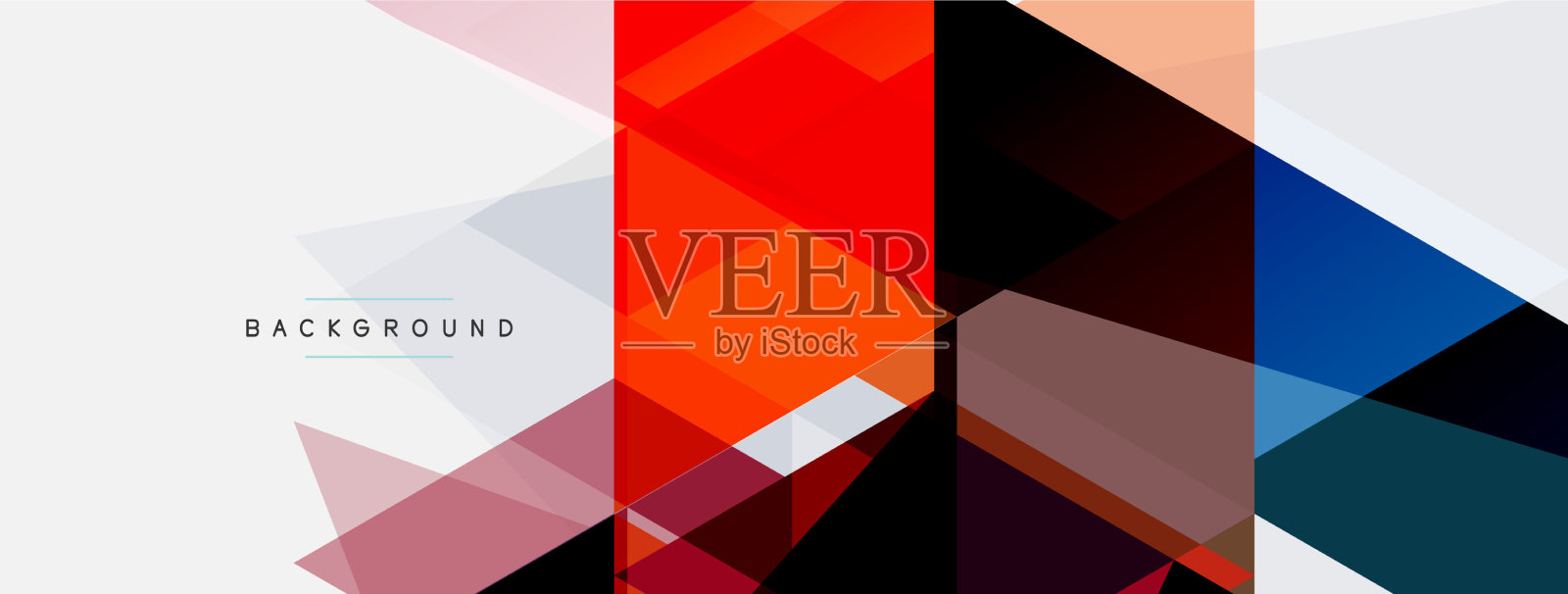 彩色三角形构成几何抽象插画图片素材