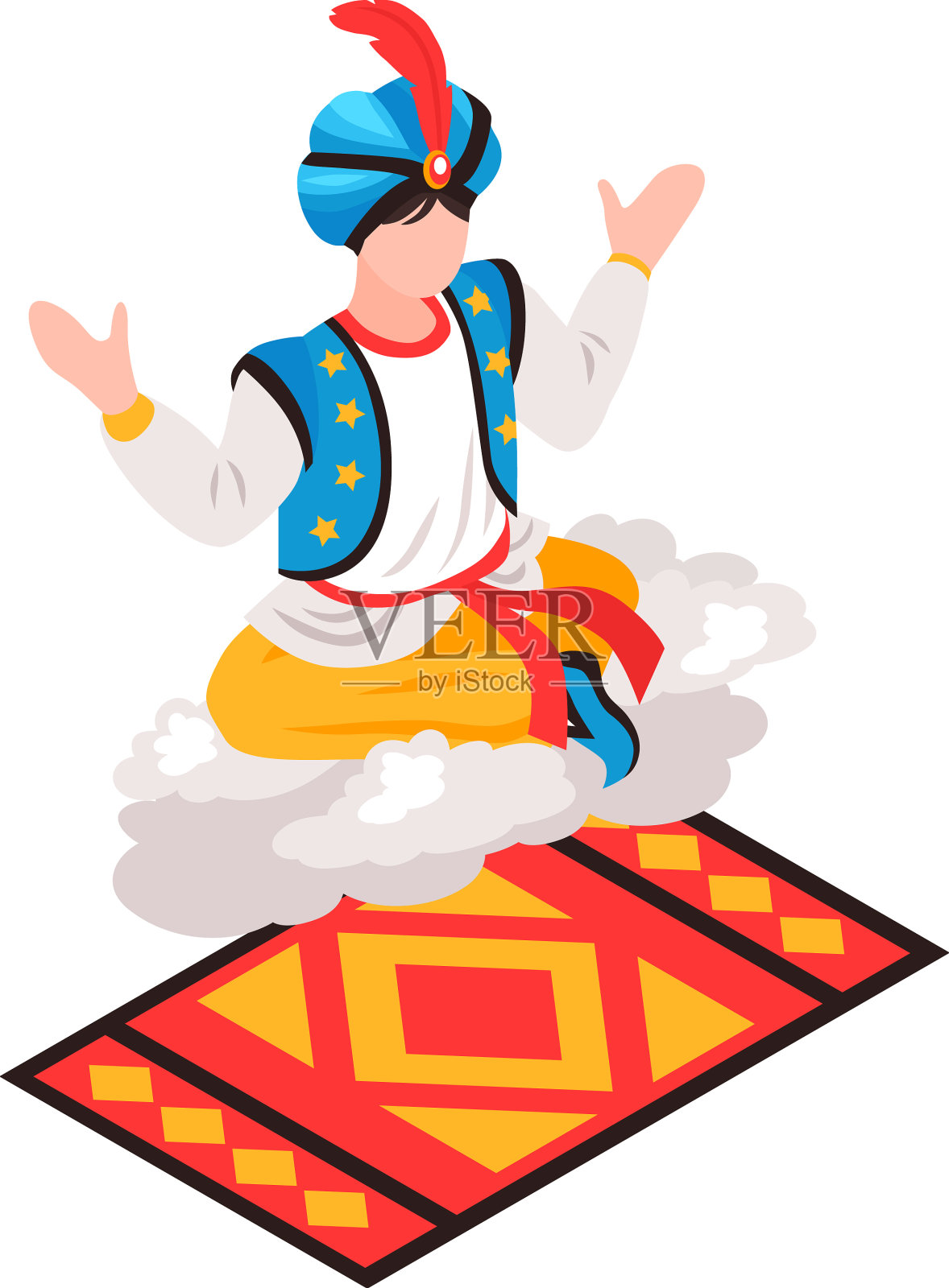 魔毯等距构图设计元素图片