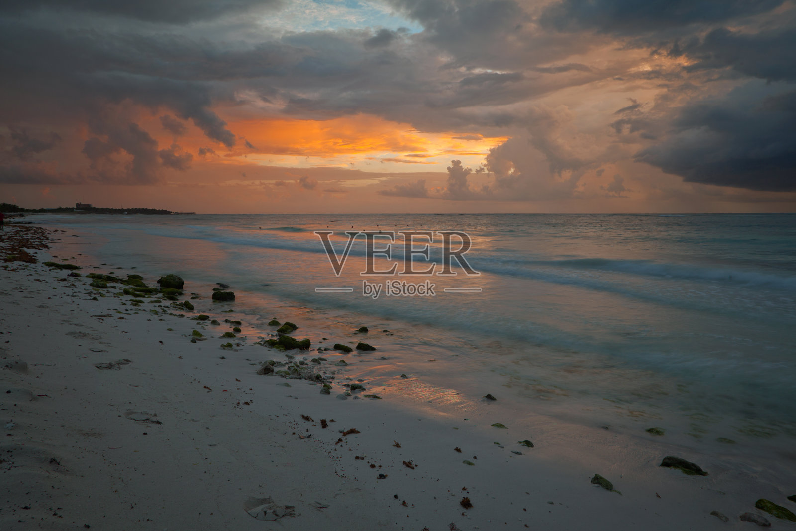 尤卡坦半岛的海景。照片摄影图片