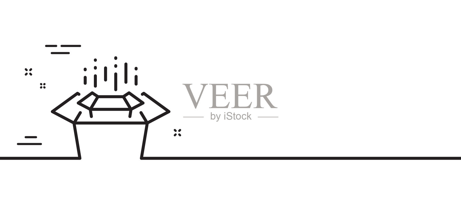 包装盒线图标快递包裹标志设计元素图片