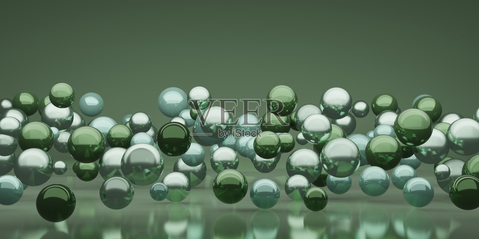 闪闪发光的玻璃珠子和珍珠的背景珠子许多明亮的颜色3d插图照片摄影图片