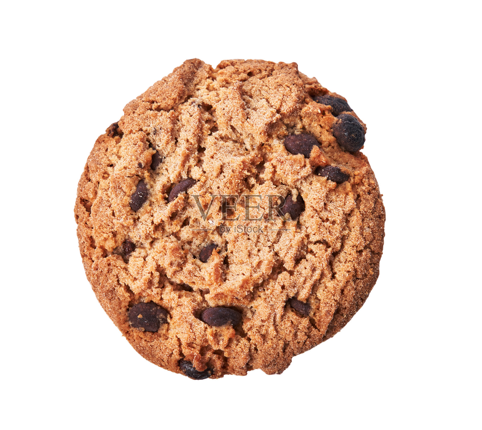 美味的巧克力饼干孤立在白色的背景照片摄影图片