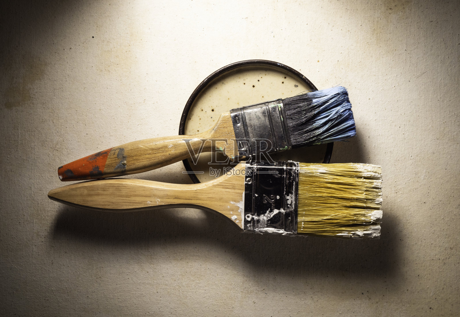 油漆刷的特写照片摄影图片