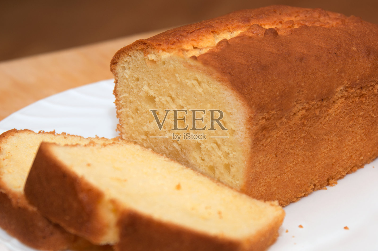 自制蛋糕，一块海绵蛋糕照片摄影图片