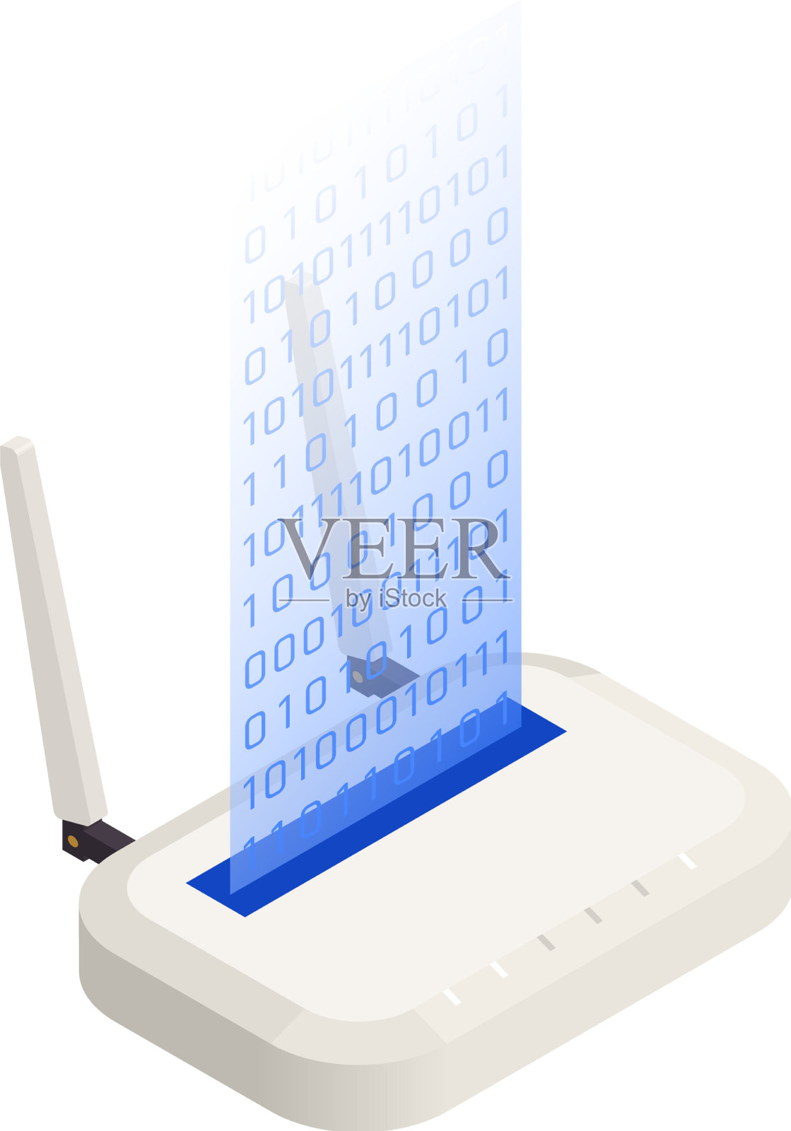 全息路由器等距组成设计元素图片