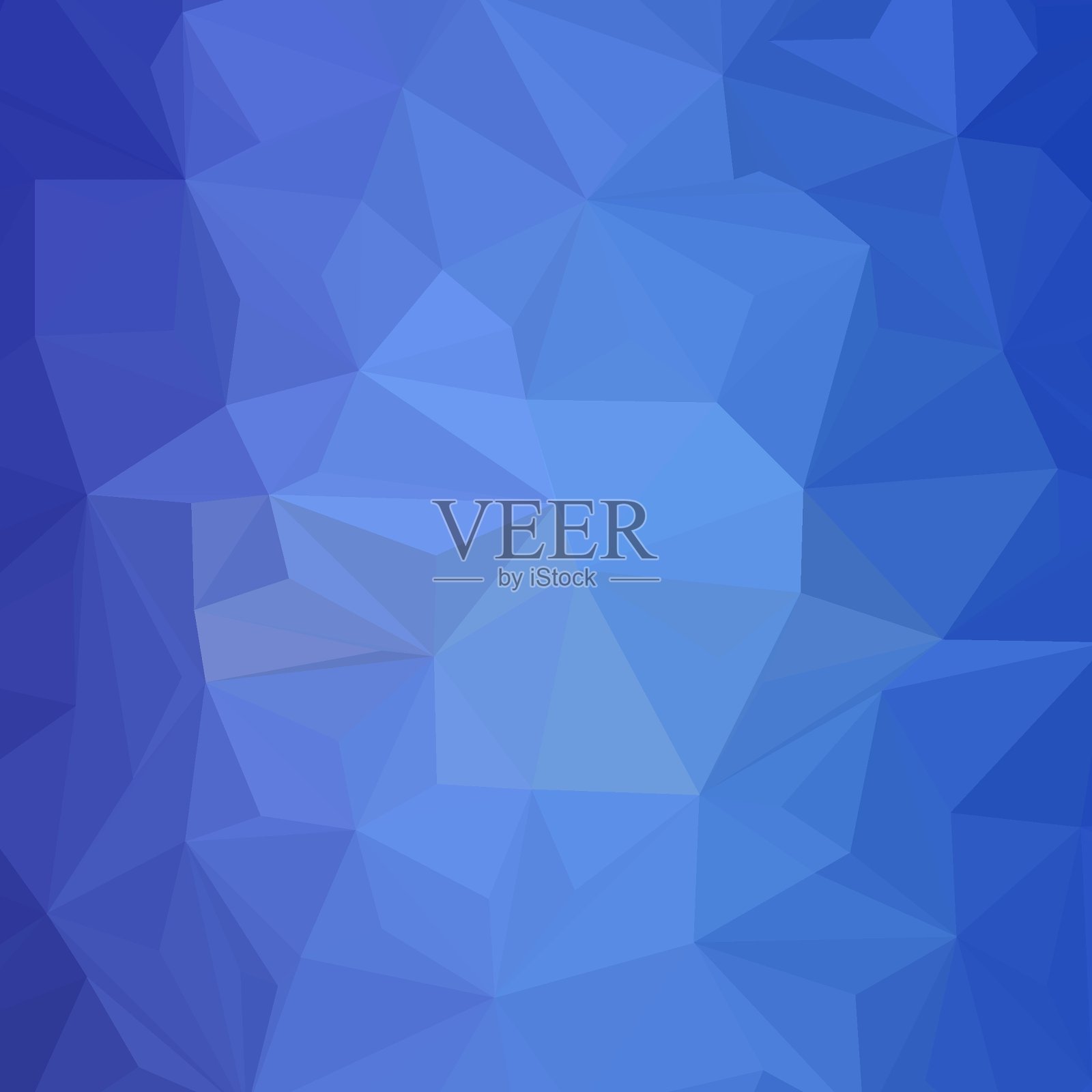 蓝色多边形图案，由三角形组成。几何背景在折纸风格与梯度。三角设计为您的业务。每股收益10插画图片素材