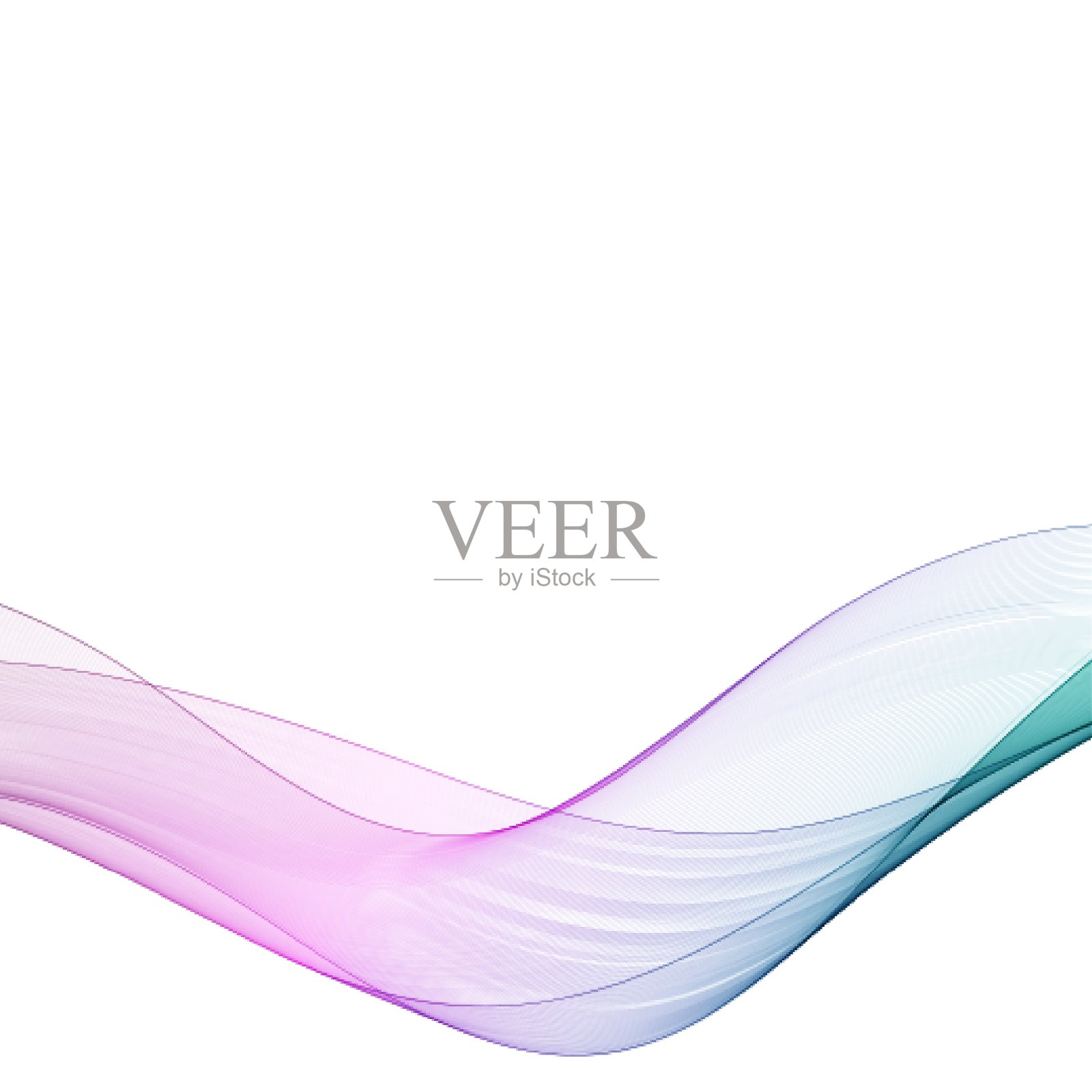 设置抽象彩波烟透明流畅。每股收益10插画图片素材