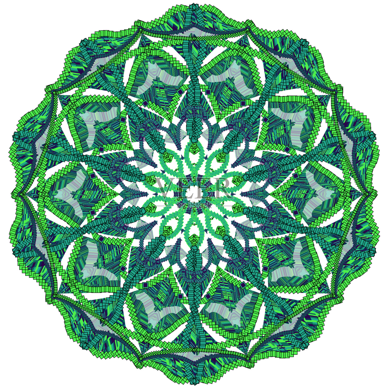 多彩的曼荼罗禅宗放松插画图片素材