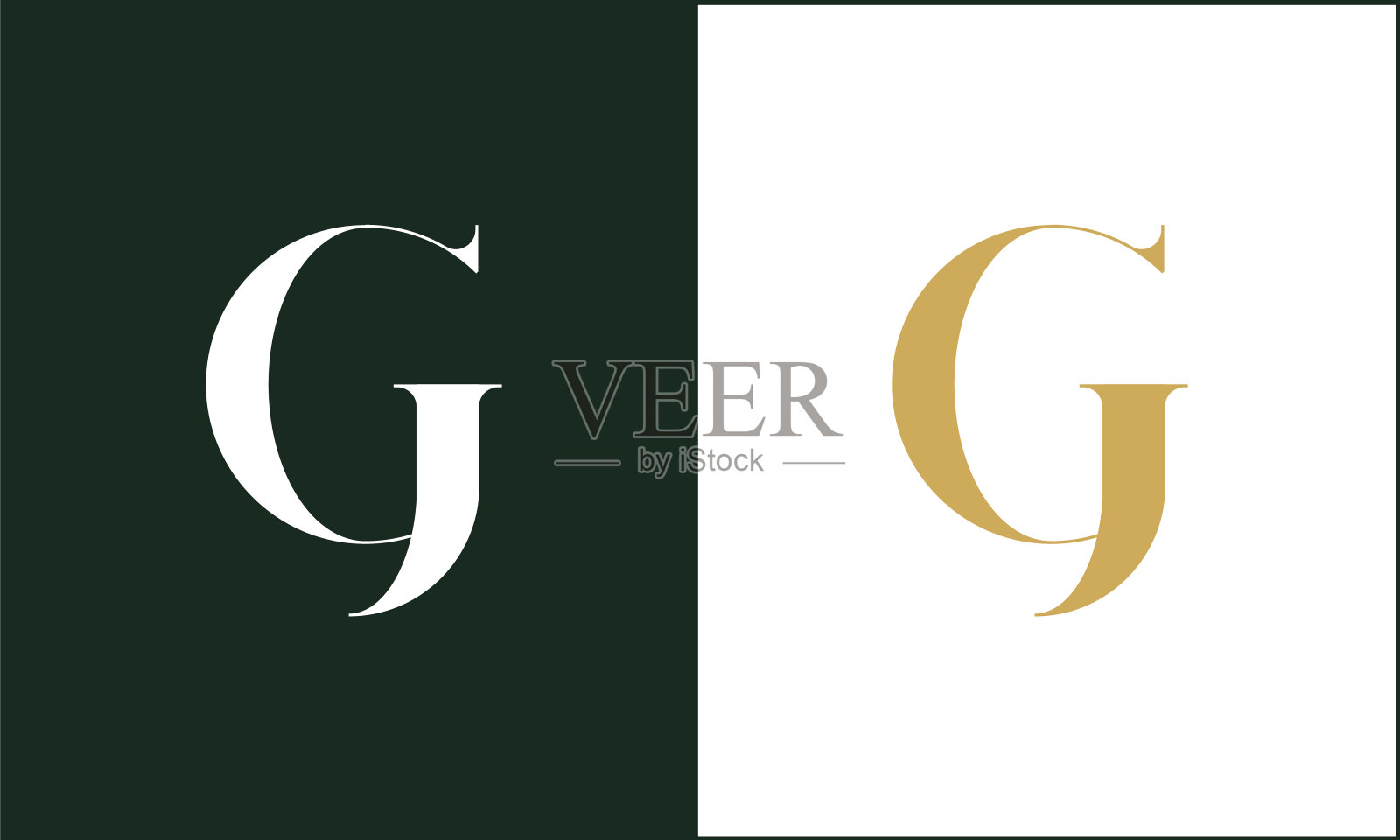 GJ,JG抽象字母标志字母组合设计元素图片