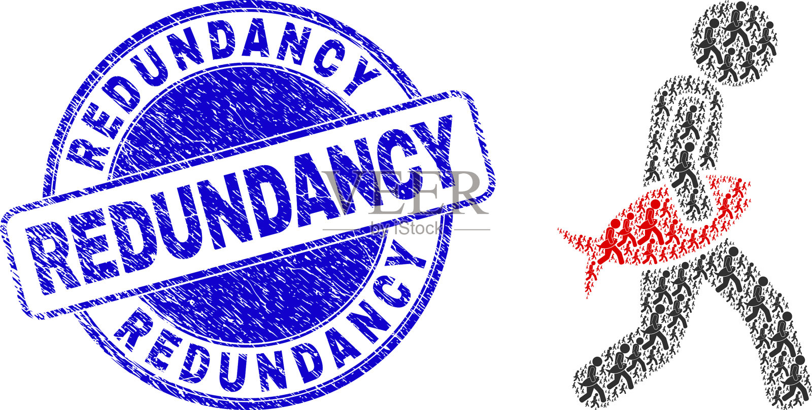 垃圾冗余密封和鱼盗分形插画图片素材