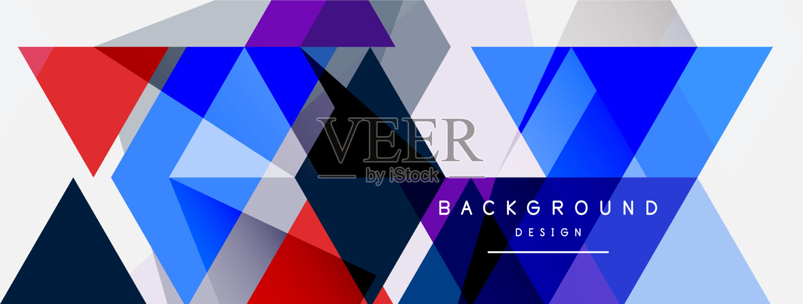 彩色三角形构成几何抽象插画图片素材